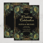 Elegante Victoriaans humeurige duistere botanische Kaart (Voorkant / Achterkant)