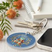 Elegante Victoriaans kikker Sleutelhanger (Voorkant Rechts)