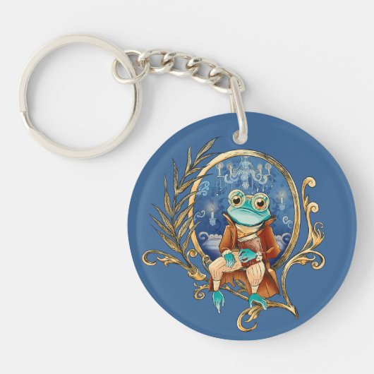 Elegante Victoriaans kikker Sleutelhanger (Voorkant)