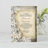 Elegante Victoriaans Lelies Bruids Douche Uitnodig Kaart (Staand voorkant)