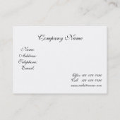 Elegante Victoriaans Lijsten roze en blauwe bloeme Visitekaartje (Achterkant)