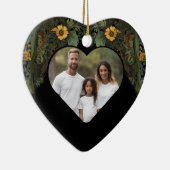 Elegante Victoriaans moody donkergroen goud botani Keramisch Ornament (Rechts)