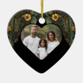 Elegante Victoriaans moody donkergroen goud botani Keramisch Ornament (Voorkant)