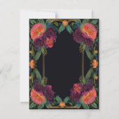 Elegante Victoriaans moody donkerroze magenta bloe Bedankkaart (Achterkant)