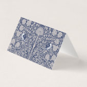 Elegante Victoriaans Navy Wedding Place Card Kaart (Achterkant)