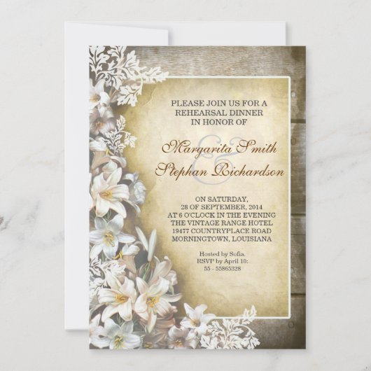 elegante Victoriaans repetities tijdens het diner Kaart (Voorkant)