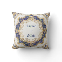Elegante Victoriaans Royal Blue en Gold Baroque