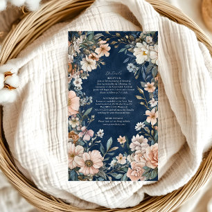 Elegante Victoriaans Royal Elegance bruiloft Informatiekaartje