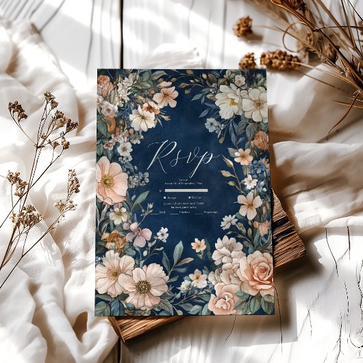 Elegante Victoriaans Royal Elegance bruiloft RSVP Kaartje