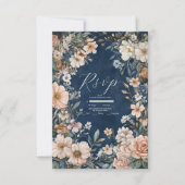 Elegante Victoriaans Royal Elegance bruiloft RSVP Kaartje (Voorkant)