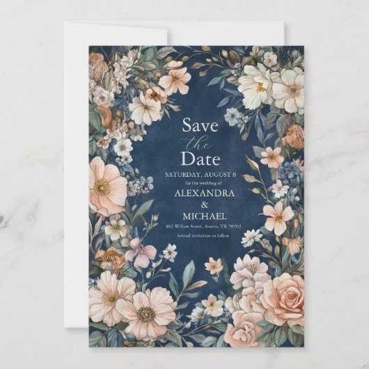 Elegante Victoriaans Royal Elegance bruiloft Save The Date (Voorkant)