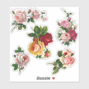 Elegante  Victoriaans Rozen Sticker