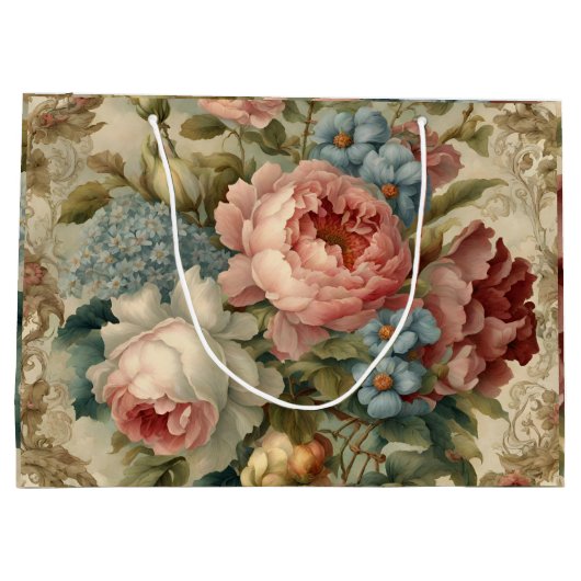 Elegante Victoriaans Rozen, Tuinbloemen Groot Cadeauzakje (Achterkant)