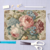 Elegante Victoriaans Rozen, Tuinbloemen Tissuepapier (Craft)