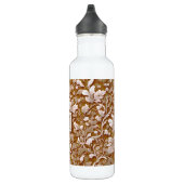 Elegante Victoriaans terracotta boho witte bloem Waterfles (Rechts)