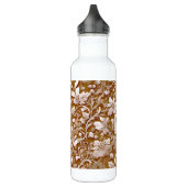 Elegante Victoriaans terracotta boho witte bloem Waterfles (Links)