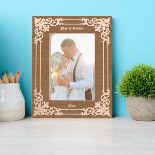 Elegante Victoriaans tijdperk scrollen grens Gegraveerde Lijstjes