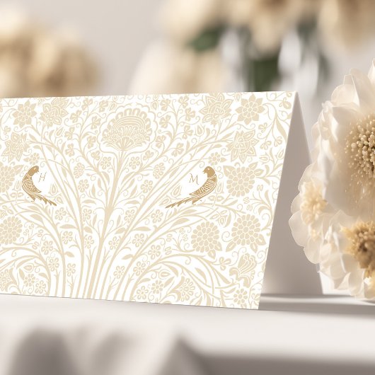 Elegante Victoriaans Trouwplaatskaart Kaart