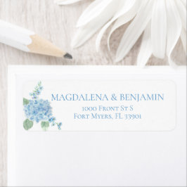 Elegante Victoriaans Tuin Blauwe Hydrangea bruilof Etiket