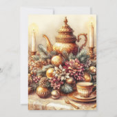 Elegante Victoriaans verjaardagsthee feestuitnodig Kaart (Achterkant)