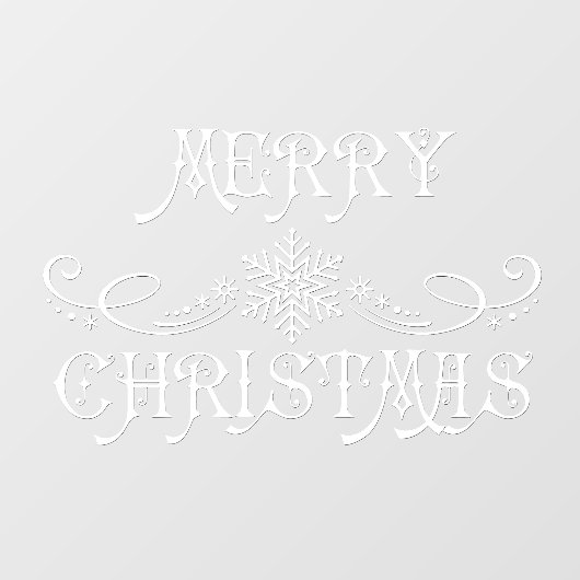 Elegante, Victoriaans vrolijke kerst Raamsticker (Vel)