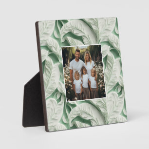 Elegante Victoriaans witte groene botanische foto Fotoplaat