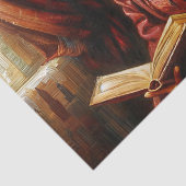 Elegante Victoriaans zwarte dame die weefselpapier Tissuepapier (Detail)