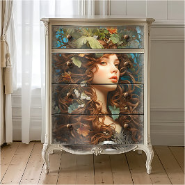 Elegante Victoriaanse Art Nouveau Godin Vintage Tissuepapier