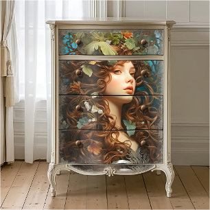 Elegante Victoriaanse Art Nouveau Godin Vintage Tissuepapier