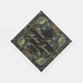 Elegante victoriaanse botanische sombere bruiloft servet (Hoek)