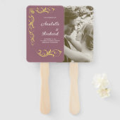 Elegante Victoriaanse Bruiloft Handwaaier (Voorkant en achterkant)