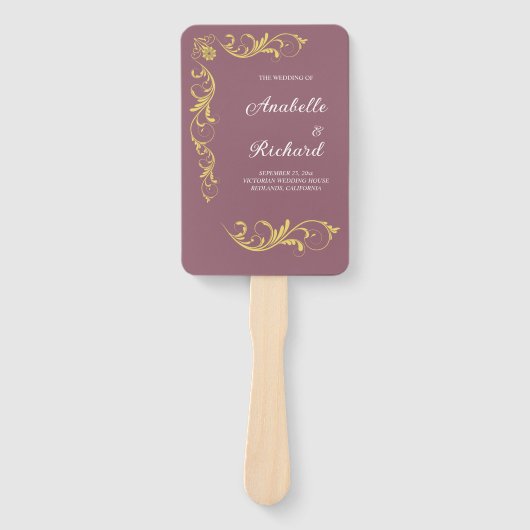 Elegante Victoriaanse Bruiloft Handwaaier (Voorkant)