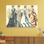 Elegante victoriaanse dames canvas afdruk (Insitu (Woonkamer))