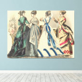 Elegante victoriaanse dames canvas afdruk (Insitu (Houten vloer))