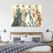 Elegante victoriaanse dames canvas afdruk (Insitu (Slaapkamer))