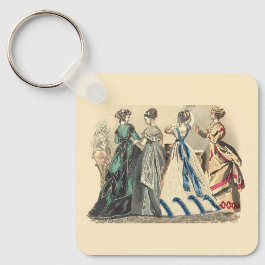Elegante victoriaanse dames sleutelhanger (Voorkant)