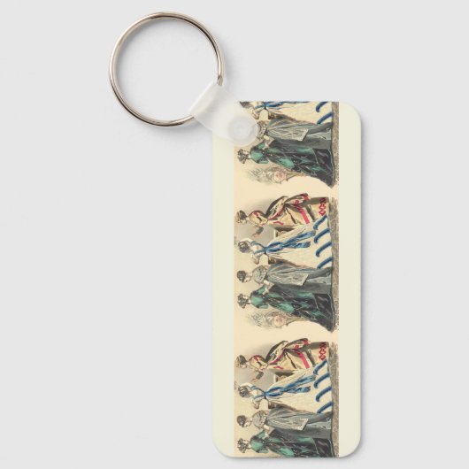 Elegante victoriaanse dames sleutelhanger (Voorkant)
