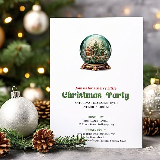 Elegante Victoriaanse Kerstbal Gathering Kaart