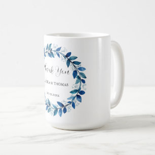 Elegante Victoriaanse marineblauwe lelie bloem bot Koffiemok