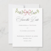 Elegante Victoriaanse Pastelkleurige Bloem Boog Br Save The Date (Voorkant)