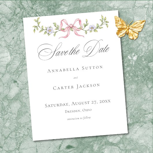 Elegante Victoriaanse Pastelkleurige Bloem Boog Br Save The Date