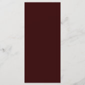 Elegante Victoriaanse Rood Gouden Trouwmenu Menu (Achterkant)