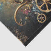 Elegante Victoriaanse Steampunk Schotse Kat Decoup Tissuepapier (Detail)