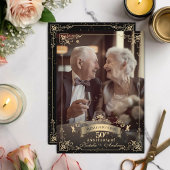 Elegante Victoriaanse versiering 50ste verjaardag Kaart