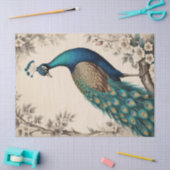 Elegante Victoriaanse Vintage Boho Pauw Tissuepapier (Craft)