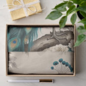 Elegante Victoriaanse Vintage Boho Pauw Tissuepapier (Geschenk)