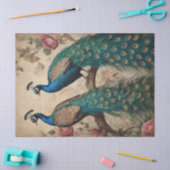 Elegante Victoriaanse Vintage Boho Pauw Tissuepapier (Craft)