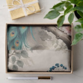 Elegante Victoriaanse Vintage Boho Pauw Tissuepapier (Geschenk)