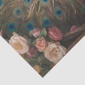Elegante Victoriaanse Vintage Boho Pauw Tissuepapier (Detail)