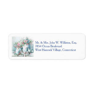 Elegante Victoriase kerstadreslabels Etiket